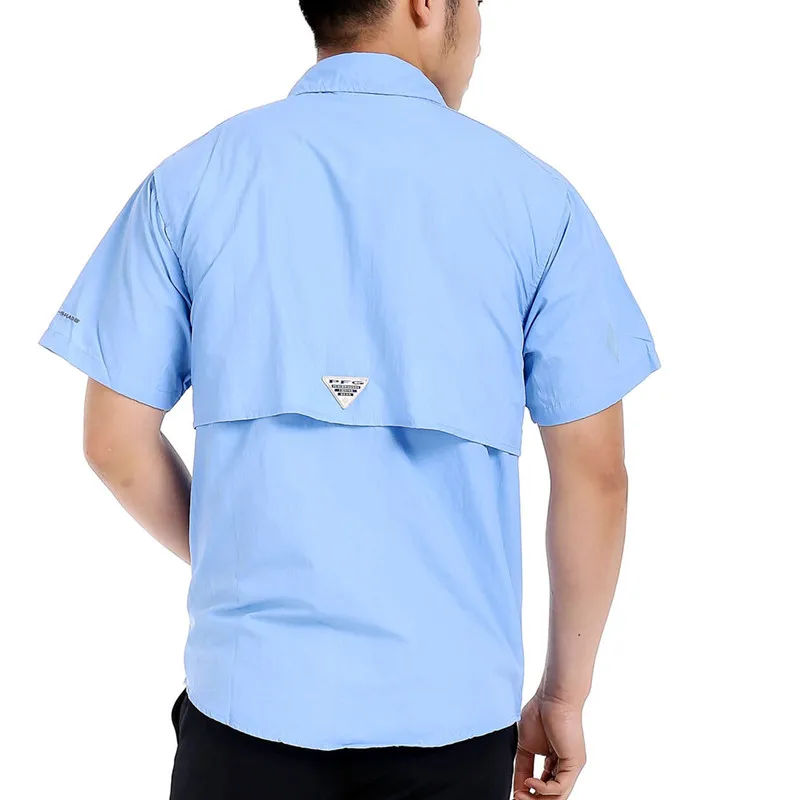 Мужская рубашка в возрасте, большие размеры, рубашки для мужчин, свободная рубашка для отдыха, Camisa Masculina Chemise homme, Клетчатая Мужская рубашка с коротким рукавом 2804 - Цвет: light blue 2804