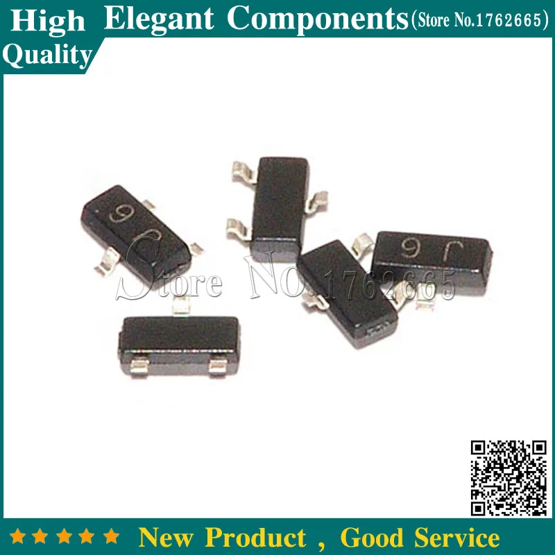100PCS S9014 SOT J6 SOT23 SMD MMBT9014LT1G 50V/0.1A NPN Transistor Free