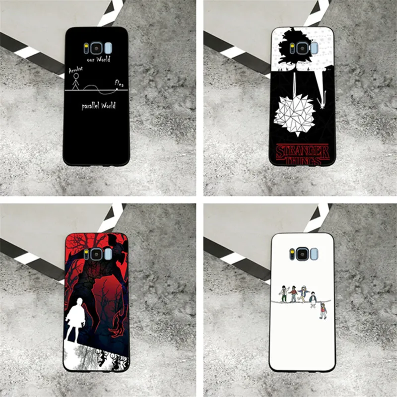 Stranger Things Christmas Lights Black Soft Silicone case Cover For Samsung Galaxy s8 s8 plus s9 s9 plus s5 s6 s6edge s7 s7edge