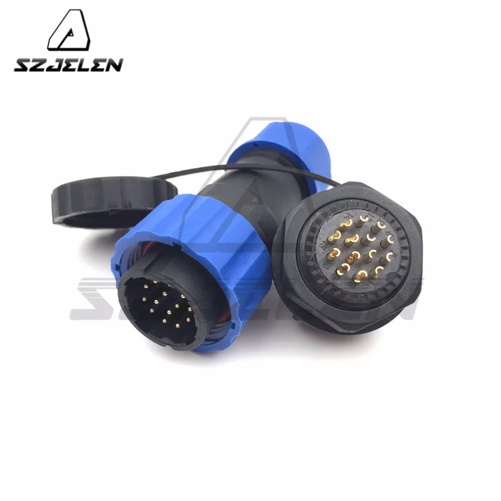 

SD20TP-ZM, 14 pin waterproof connector male to female , Automotive Connectors, LED power wire plug and socket
