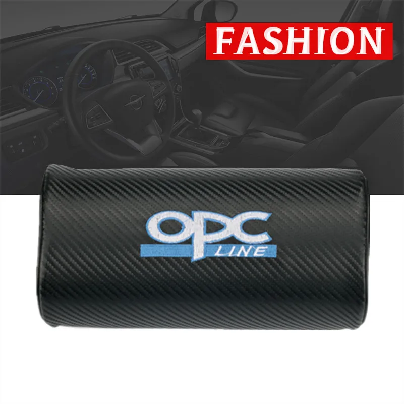 Подушки для шеи автомобиля обе стороны искусственная кожа один подголовник чехол для Opel insignia Corsa Meriva Mokka Zafira OPC line - Цвет: for OPC
