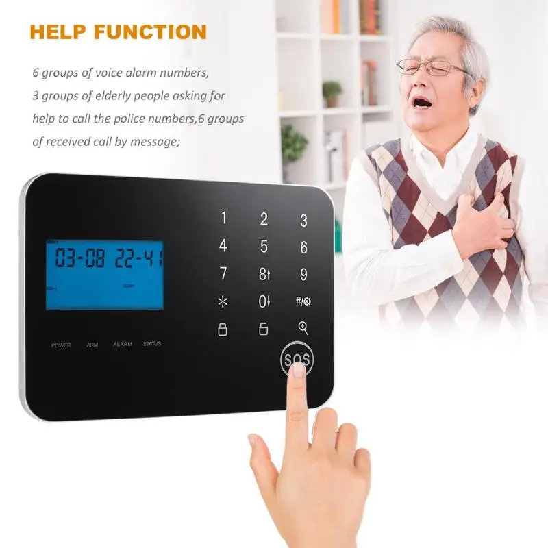 

LCD Touch Keypad GSM APP Control Home Security Alarm System Compatible with Dual Network Alarms Dual Insurance More Safe Stable