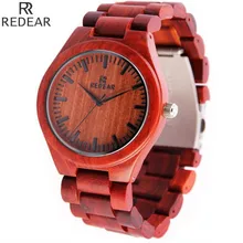 REDEAR903 all bamboo material luxury men’s watch, watch of wrist of high-end brands, fashion quartz watch, archaize casual watch