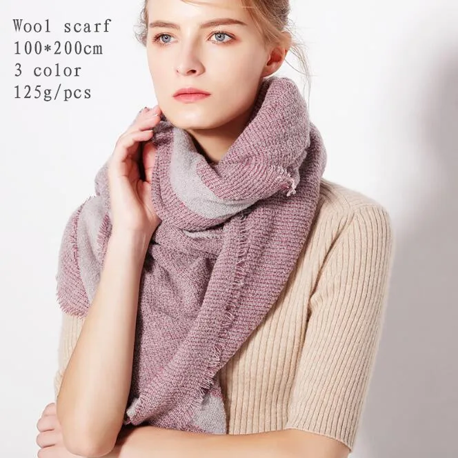 

Naizaiga women black grey pink big shawl 100*200cm wool fold patchwork pashmina fashion spring scarf,PS9