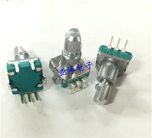 

5PCS/LOT EC11 encoder with switch 30 Positioning 15 Pulse axis length 15MM Car volume potentiometer