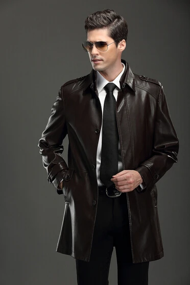 NEW 2014 autumn winter font b men s b font brand fashion goatskin font b jacket