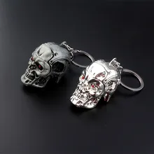 Терминатор брелок 3D T-1000 череп брелоки для подарка chaveiro автомобилей брелок ювелирные изделия кино Key Holder сувенир реквизит