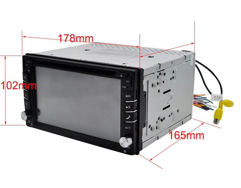 Cheap Touch Screen capacitive multi touch car dvd gps player navigation stereo USB SD Bluetooth FM AM 6.2" 2din in dash  free camera 9