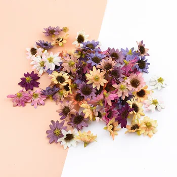 

20pcs Multicolor Silk daisy decorative flowers wreaths christmas decorations for home diy gifts box scrapbook artificial flowers