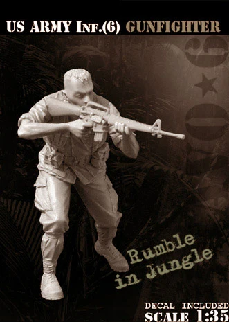 Scale Models 1 35 U S Army Inf Gunfighter soldier figure Historical WWII Resin Model Free