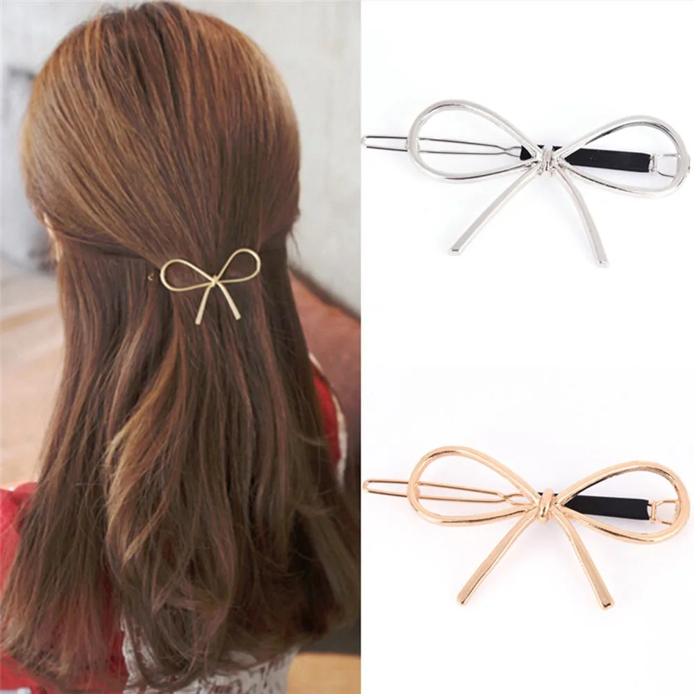

New Vintage Hairpins Metal Bow Knot Hair Barrettes Girls Women Hair Accessories Hairgrips New Brand Hair Holder Hair Clip
