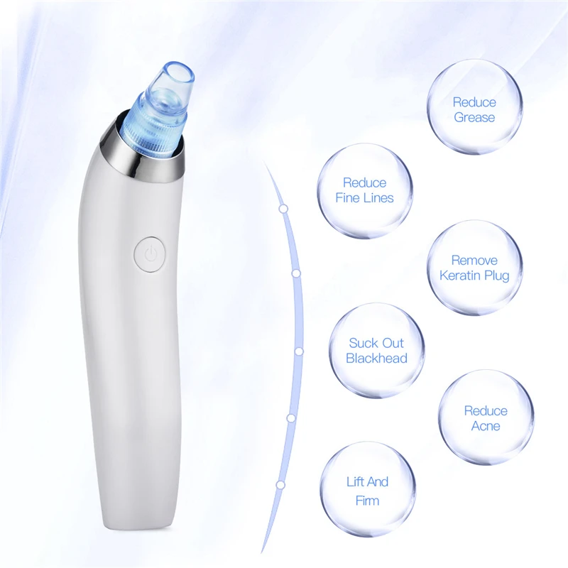 

Electric Face Cleanser Vacuum Pore Cleaner Facial Skin Care Blackhead Remover Blue LED Light Photon Rejuvenation Beauty Machine
