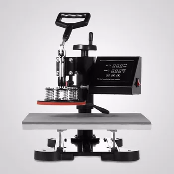 

VEVOR 5IN1 Combo T-Shirt Heat Press Transfer Pressing Machine Cap Swing Away with free shipping