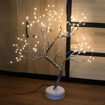 

Potted Desk Lamp Night Lights Bonsai Tree Christmas Decor Lights with 108 LED Beads DAG-ship