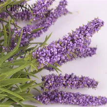 15 голов шелковые цветы Прованс лаванда 5 цветов поддельные искусственные высокое качество Цветы Свадебные украшения для домашнего сада декор