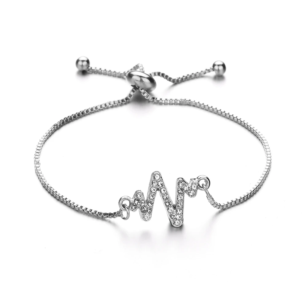 MissCyCy роскошный хрустальный браслет серебристый цвет регулируемый браслеты с кулоном в форме бесконечности для женщин модные ювелирные изделия Новинка - Окраска металла: B372