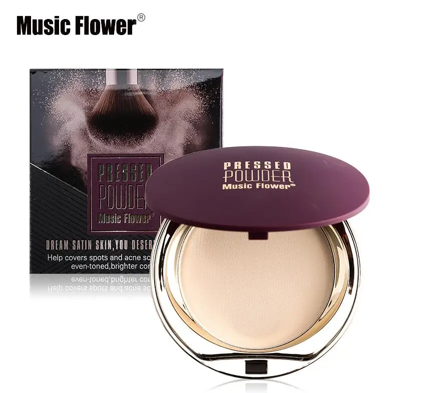 Music Flower Mineral Pressed Powder Concealer Cream Face Base