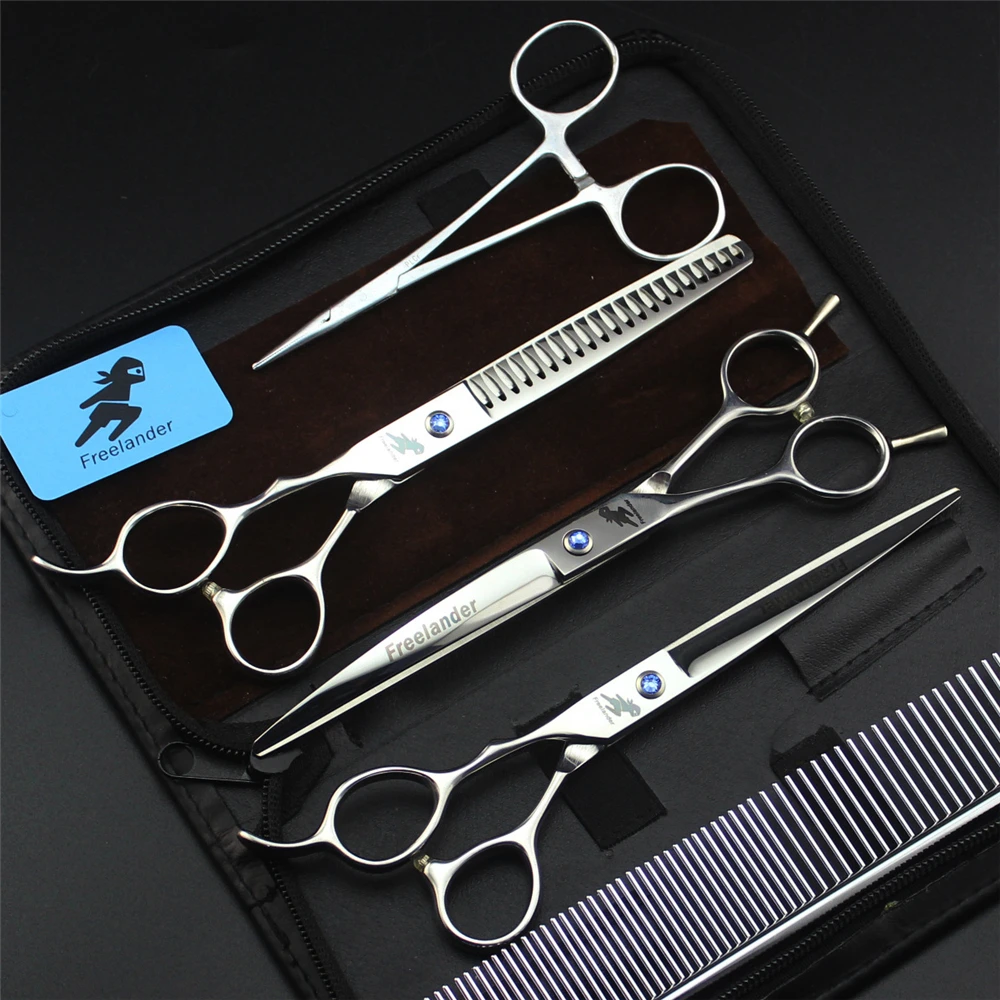 7.0 Inch Professional Pet Scissors Kit Left Handed Dog Grooming Hair