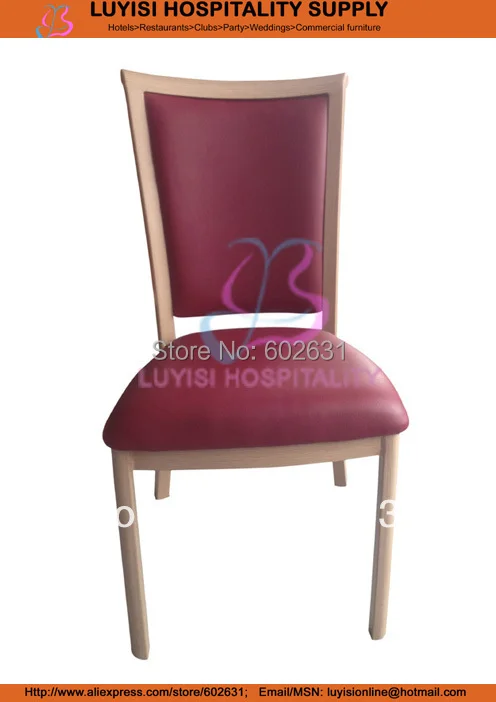 Горячая продажа Штабелируемый деревянный имитация алюминиевый обеденный стул