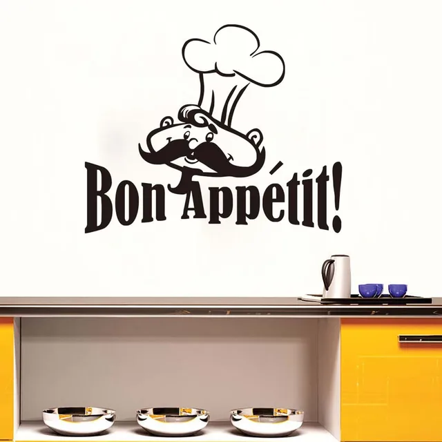 Best Price Bon Appetit Funny Cook Wall Art Mural For Kitchen Restaurant Vinyl Sticker For Dining Room Decals Waterproof Removable Wallpaper Best Price Bon Appetit Funny Cook Wall Art Mural For Kitchen Restaurant Vinyl Sticker For Dining Room Decals Waterproof Removable Wallpaper