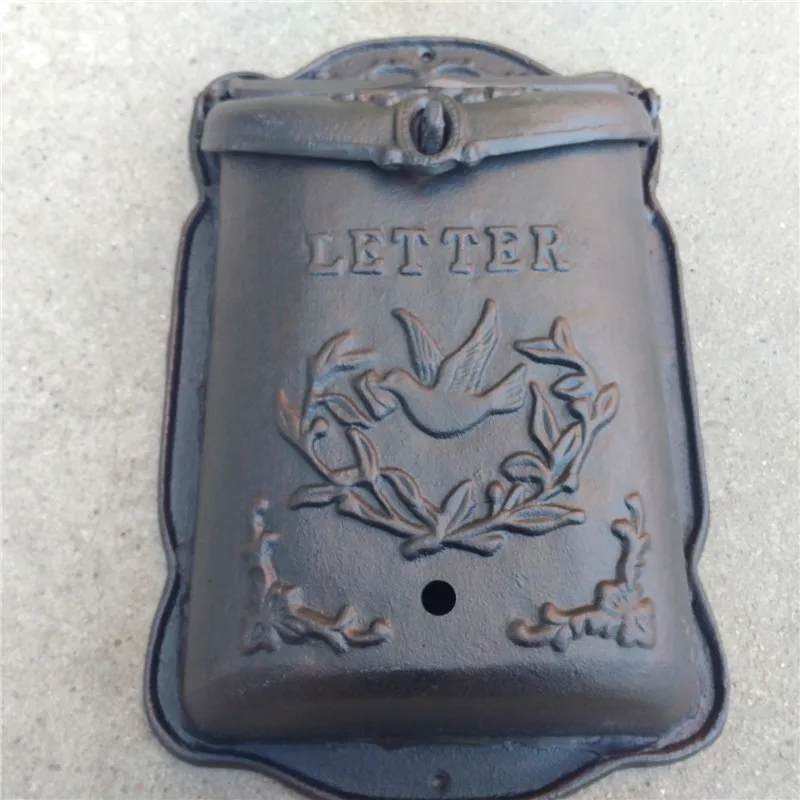 Heavy Wall Mounted Cast Iron Mailbox Bird Metal Mail Box Wrought Iron Letter Post Box Rustic Postbox Gardon Decor Free Shipping Heavy Wall Mounted Cast Iron Mailbox Bird Metal Mail Box Wrought Iron Letter Post Box Rustic Postbox Gardon Decor Free Shipping