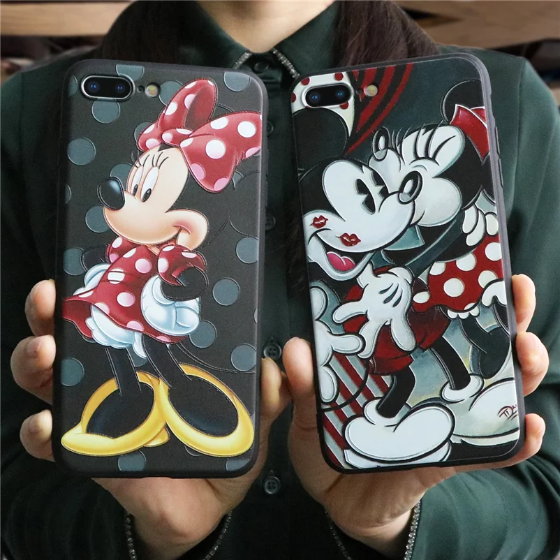 

Cute 3D Emboss Flower Printed Phone Case For iPhone X XR XS Max 10 8 7 6 6S Plus Case Soft TPU Cover For iPhone 5 5S SE 7 Coque