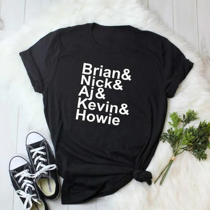باك ستريت بويز T قميص باك ستريت الحفل المحملة بريان نيك Aj براين كيفن هوى المتناثرة النساء قصيرة الأكمام الجمالية الملابس باك ستريت بويز T قميص باك ستريت الحفل المحملة بريان نيك Aj براين كيفن هوى المتناثرة النساء قصيرة الأكمام الجمالية الملابس