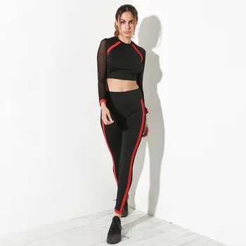 

Women Gym Yoga Training Clothes Set Breathable Fitness Sport Suit Female Running Jogging Tracksuit Sports Leggings and Top Set