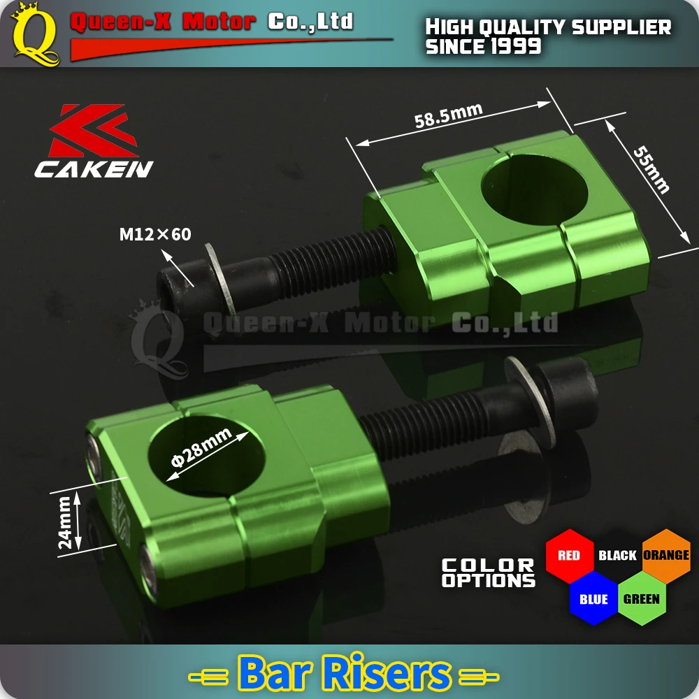 

1 1/8" Billet HandleBar Fat Bar Risers Mount Clamp KX KXF KX125 KX250 KX250F KX450F Dirt Bike Motocross Enduro Supermoto