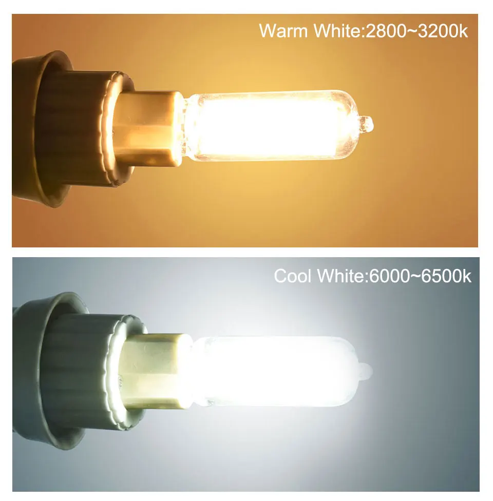 EeeToo Night Light LED Lamp G9 220V COB Glass Body LED Bulb Tubes 5W 7W 9W Night Light Lamp for Bedroom Replace Halogen Lighting (3)