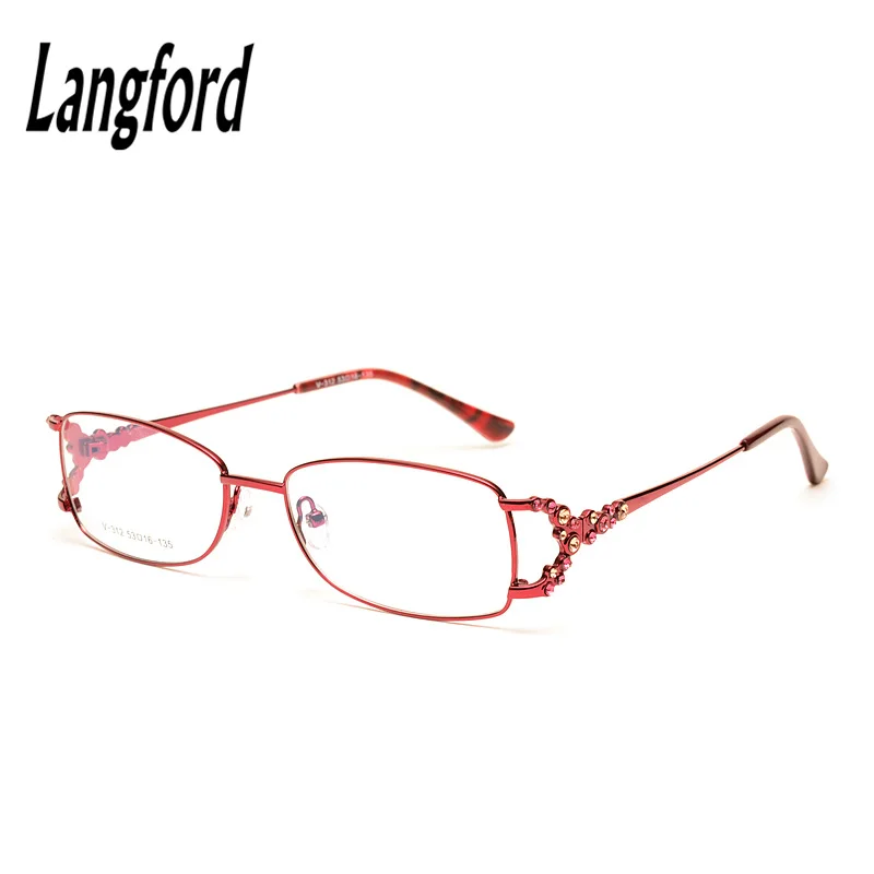 Langford brand Alloy Eyeglasses Prescription woman Big frame FullRim ... Big Frame Prescription Glasses