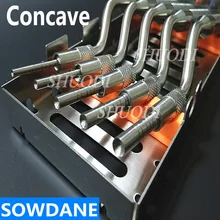 5 Pcs Set Dental Implant Osteotome Instruments Sinus Lift Bended with Cassette Case ( Convex / Concave Tips) new dental surgical 10 instruments sterilization cassette tray racks holder case