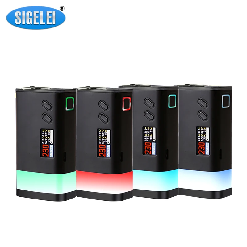 Sigelei Fuchai Glo Mod Electronic Cigarette Vape 230W Fuchai Glo Interchangeable LED Light Box Mod Compatible