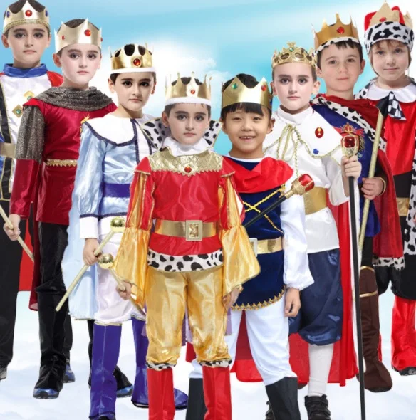 Halloween Kids Prince King Clothing Sets Cosplay Costumes Boys