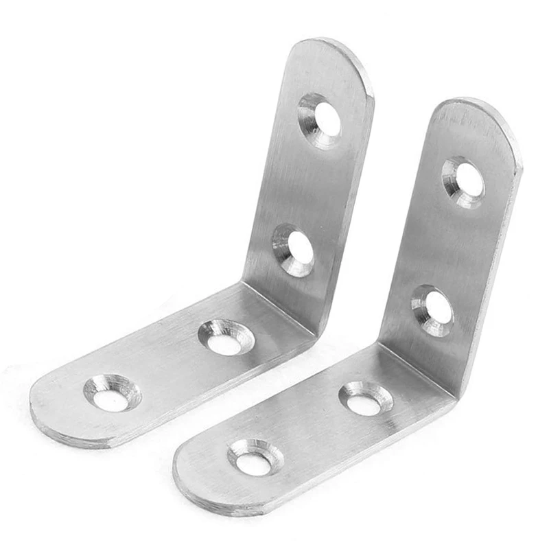 Flat L Shape Shelf Support Corner Brace Angle Bracket 5 x 5cm 3Pcsin