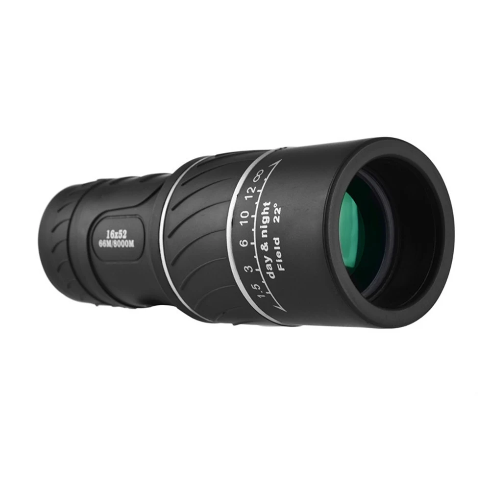 Монокулярный телескоп 16X52 BAK7 FMC с зеленой пленкой HD зум для путешествий охоты