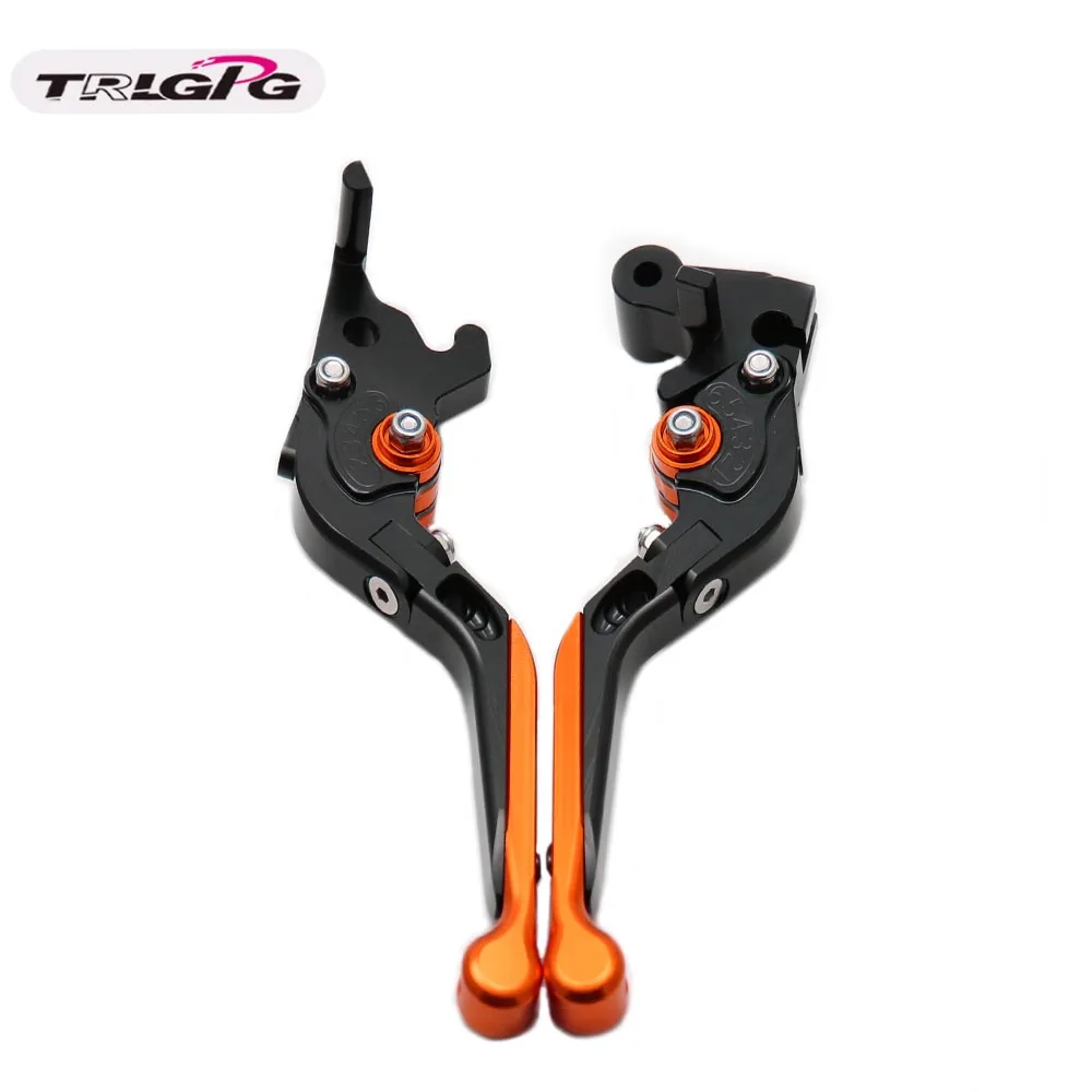 Brake Clutch Levers For Bajaj Pulsar 200 NS/200 RS/200 AS Retro Lever Extendable Folding Lever Motorcycle Accessories Adjustable - Цвет: AAB Orange