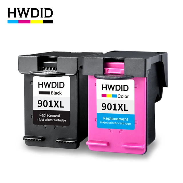 HWDID 901xl Refilled Ink Cartridge Replacement for HP 901 XL for Officejet 4500 J4500 J4540