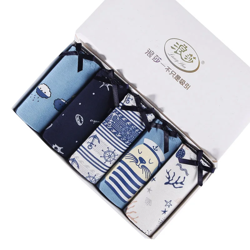 

LANGSHA 5Pcs/lot Panties Women Cotton Sexy Panties Soft Cute Print Girls Seamless Briefs Underwear Female Lingerie M L XL XXL