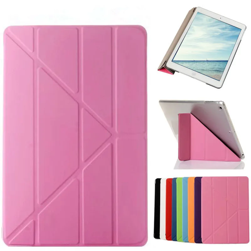 

Fashion Ultra Slim Flip Smart Silk texture Back Cover Case for Apple Pad 2 3 4 5 6 air 1 2 Mini 2 3 4 with Sleep Stand Function