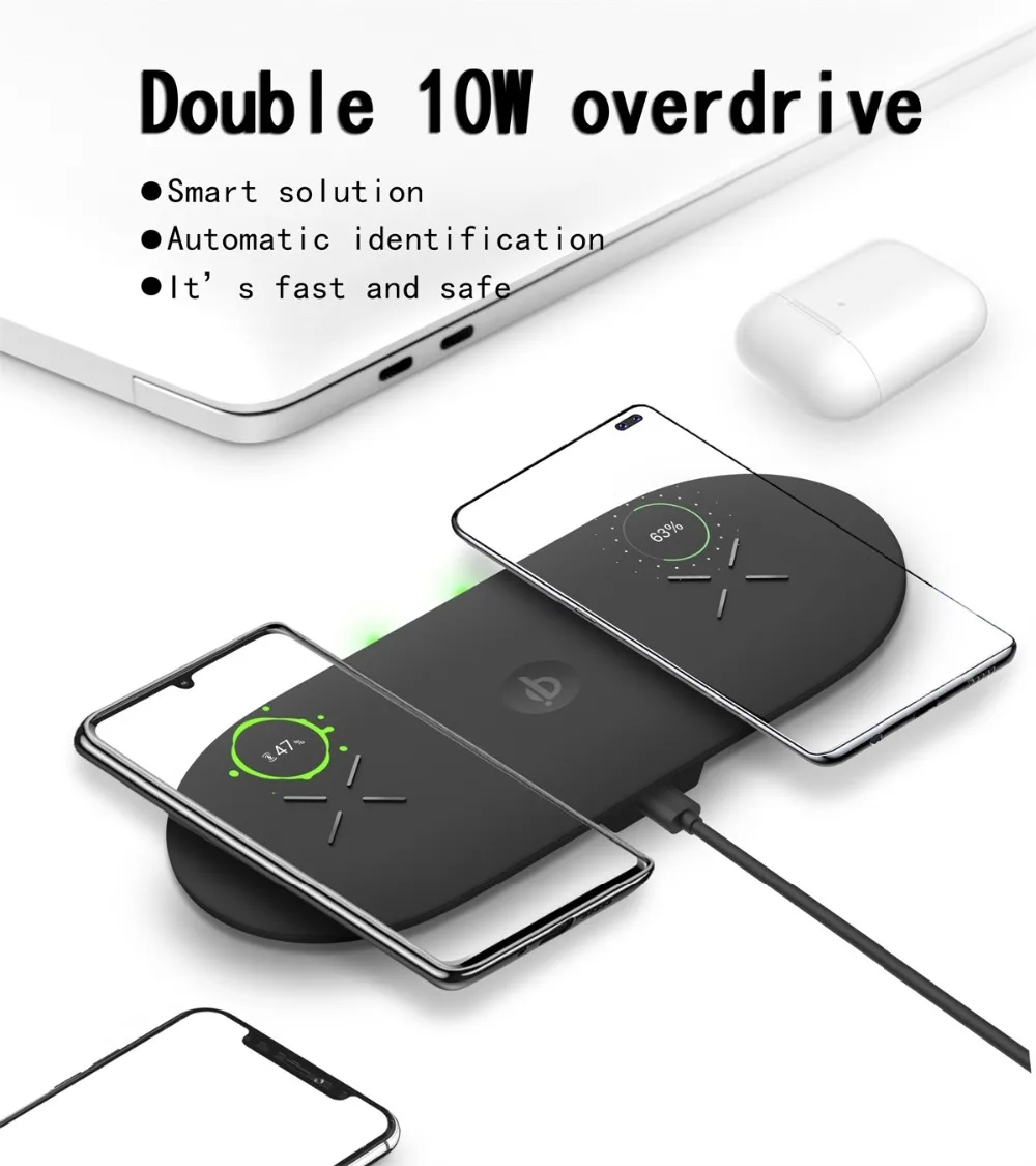 696 M7 3-в-1 Беспроводной Зарядное устройство 10 Вт часы станция для быстрой зарядки Беспроводной зарядного устройства для iPhone 8 Xs Max Xr Apple Watch 4/3/2 Qi Зарядное устройство