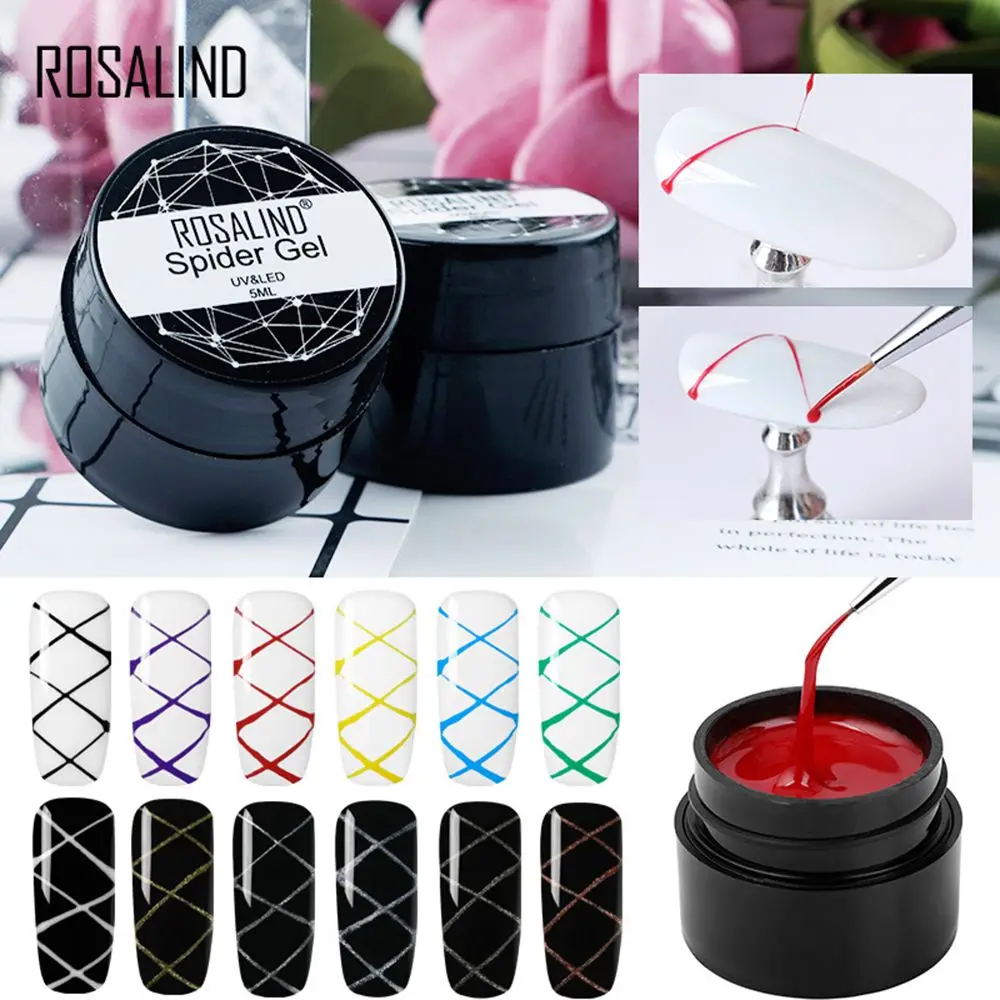 ROSALIND Spider Gel Nail Polish DIY Web Painting Creative Nail Art Line Drawing Paint Nail Gel Pulling Silk Spider Gel Lacquer