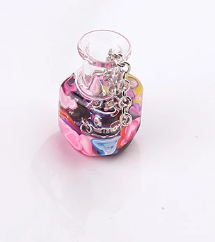 10 шт. креативные прозрачные милые круглые подвески с фруктами и бутылками желаний, серьги с подвеской в виде флакона для дрифтинга, очаровательные серьги-гвоздики, бирка своими руками - Окраска металла: 8