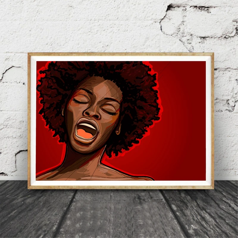 an afro american jazz singer canvas prints