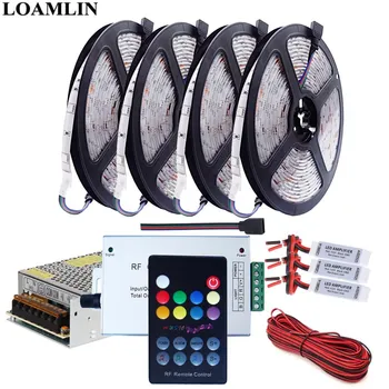 

RGB Led Strip 5050 30Leds/m Flexible Light 18Keys RF RGB Led Controller Amplifier DC12V Led Transformer Power Supply Kit