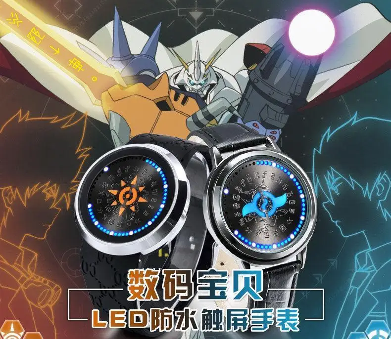 

Digimon Adventure Tri. Digital Monster Courage LED Watch DIGIVICE Waterproof Touch Screen Wristwatch Cosplay Props Gift New 2018