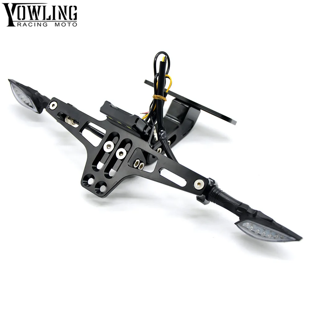 

For YAMAHA Motorcycle Adjustable Angle Aluminum License Plate Frame Holder Bracket YZF R1 R3 R6 R15 R25 FZ6 MT-07 MT 07 09