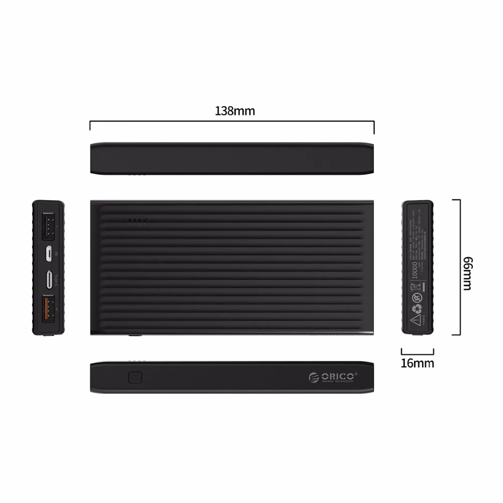 ORICO QC3.0 Power Bank 20000 mah BC1.2 Type-C Two-way Quick Charger 18W Max Output External Battery for Samsung Xiaomi Huawei ORICO QC3.0 Power Bank 20000 mah BC1.2 Type-C Two-way Quick Charger 18W Max Output External Battery for Samsung Xiaomi Huawei
