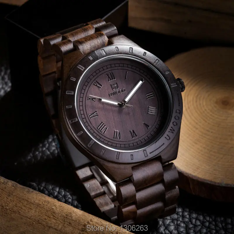 Simulation Wooden Watch Relojes Men Watches Casual Vintage Retro Stylish Wood Wristwatch Men Black Wood Watch