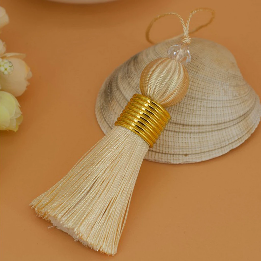 2Pcs Variety Colors Polyester Thread Tassel Charm Pendant Bag Chain Key Decoration Curtain Drapery Tassels Decor